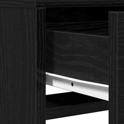 Schminktisch mit Regal Schwarz Eichen-Optik 50 x 41 x 135 cm