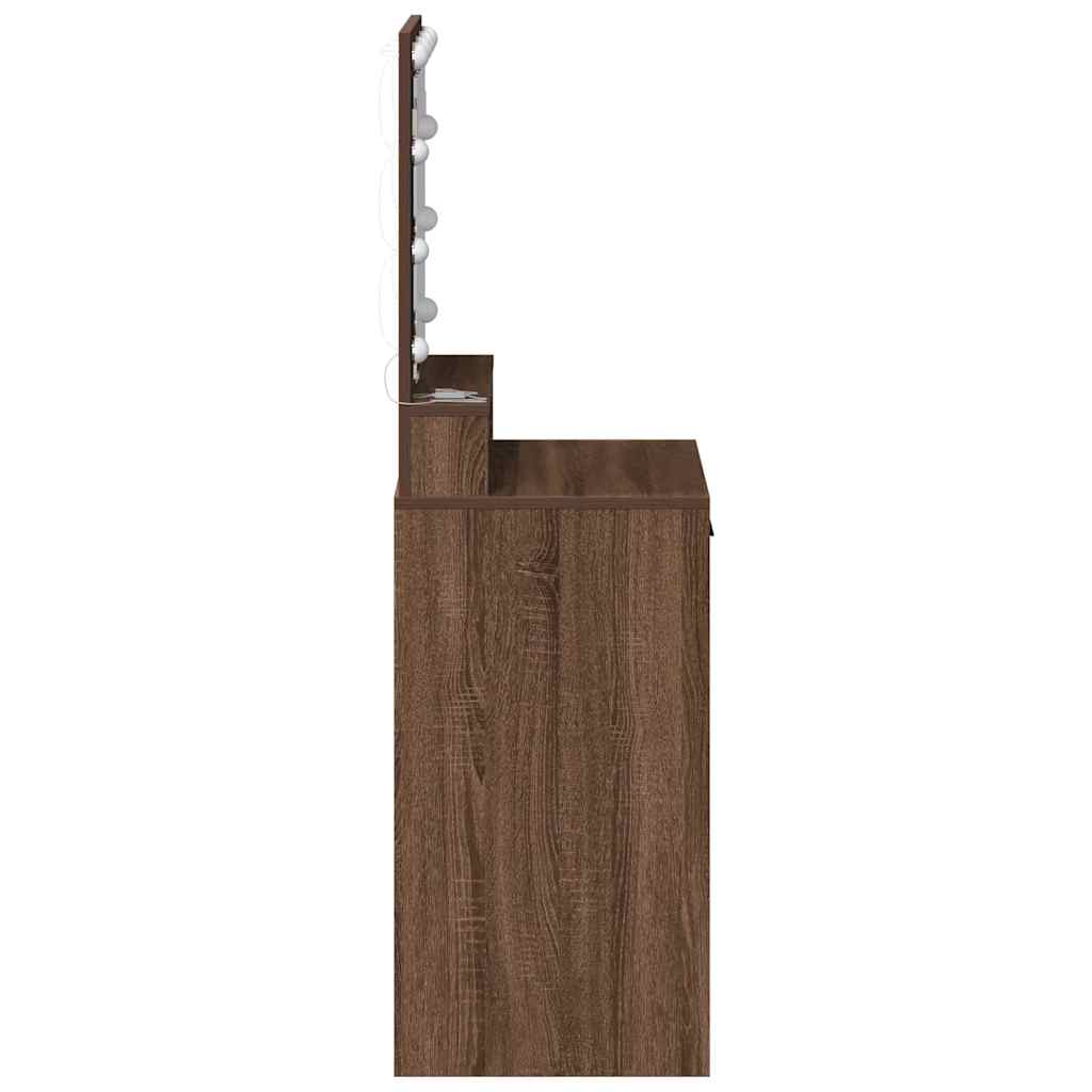 Schminktisch Braun Eichen-Optik 50 x 41 x 135 cm Holzwerkstoff