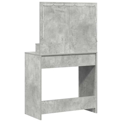 Schminktisch Beton Grau 75,5 x 41 x 135 cm Holzwerkstoff