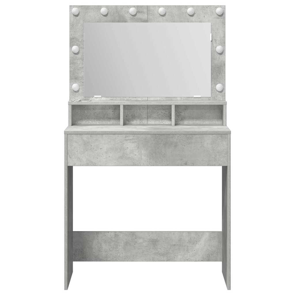 Schminktisch Beton Grau 75,5 x 41 x 135 cm Holzwerkstoff