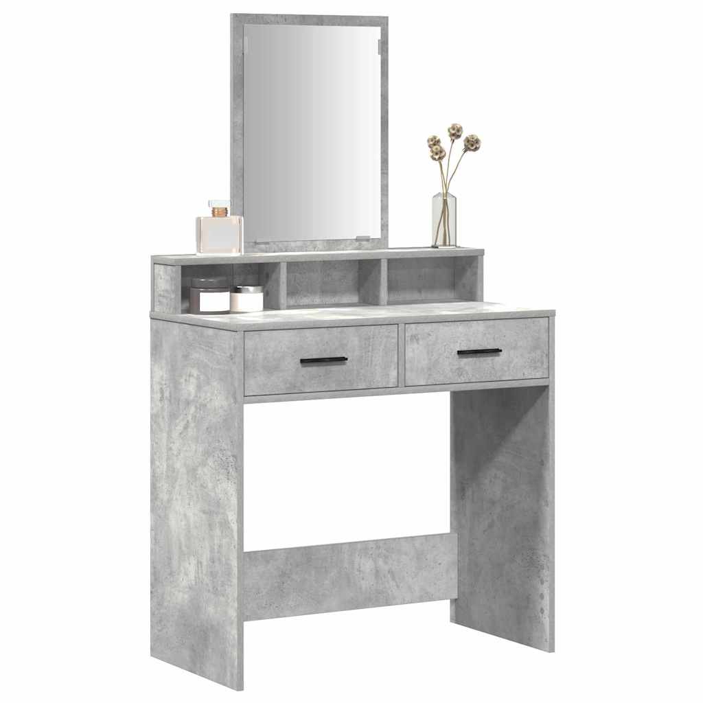 Schminktisch Beton Grau 79 x 41 x 140 cm Holzwerkstoff