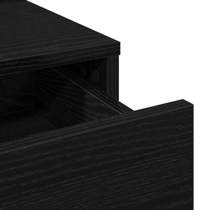 Schminktisch mit Regal Schwarz Eichen-Optik 100 x 41 x 140 cm