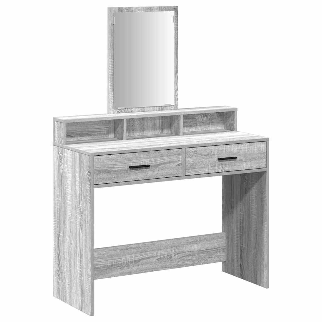 Schminktisch Graues Sonoma 100 x 41 x 140 cm Holzwerkstoff