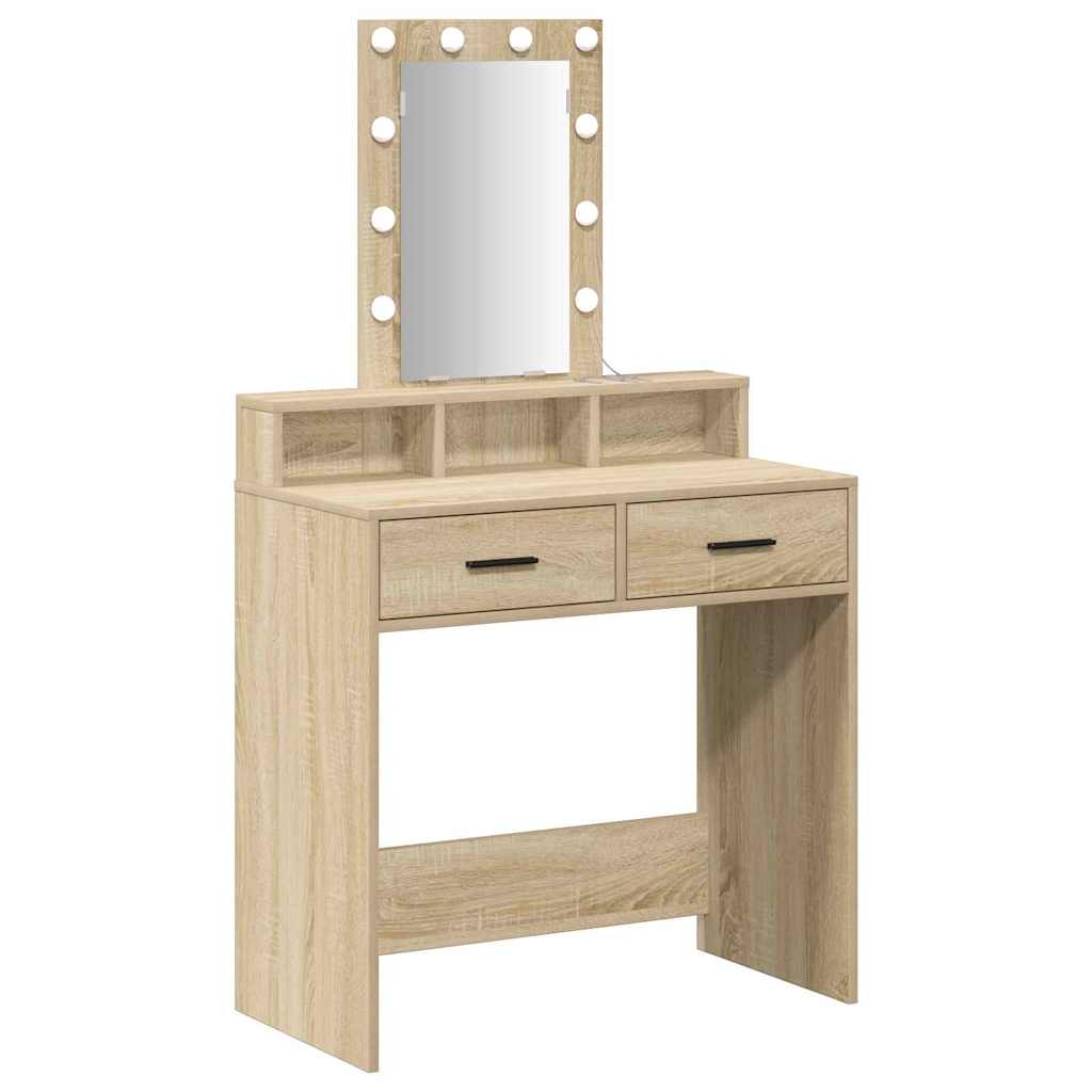 Schminktisch mit Speicher Braun 79 x 41 x 140 cm Holzwerkstoff