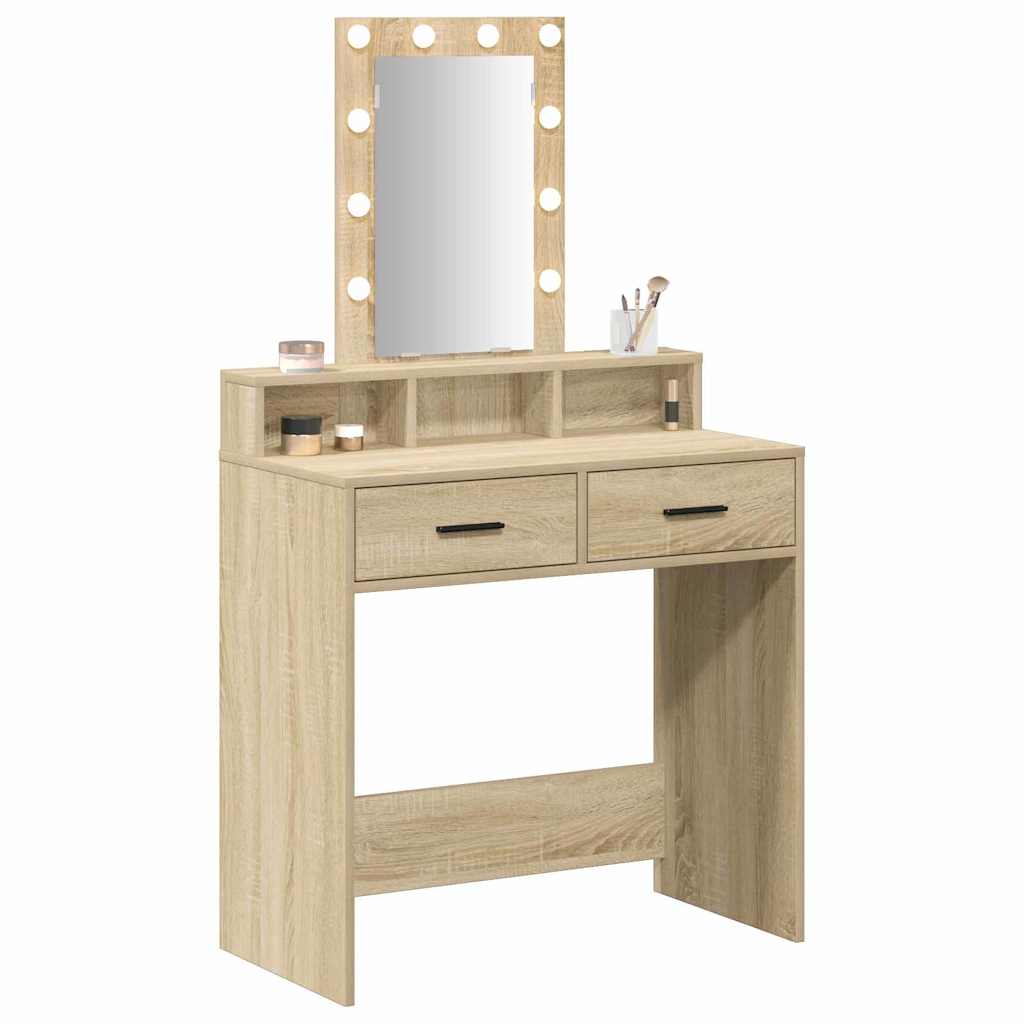 Schminktisch mit Speicher Braun 79 x 41 x 140 cm Holzwerkstoff