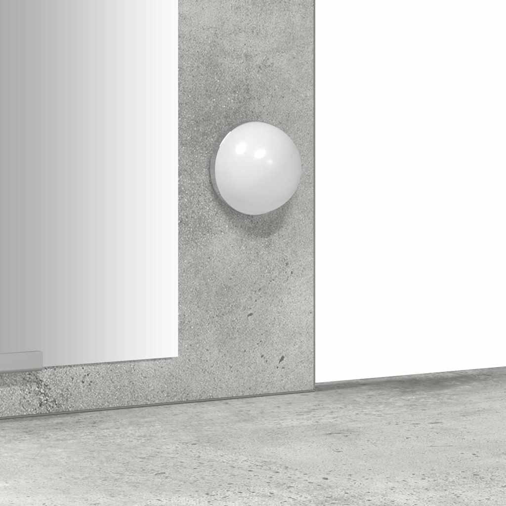 Schminktisch mit Tür Hellgrau 102 x 33 x 135 cm Holzwerkstoff