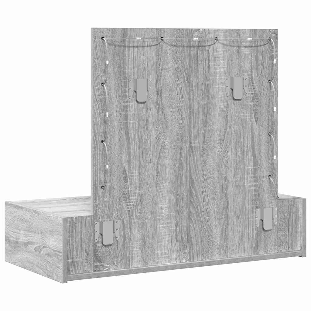 Schminktisch mit Schubladen Grau 83 x 40 x 70 cm Holzwerkstoff