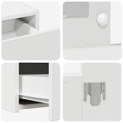 Schminktisch mit Schubladen Weiß 100 x 40 x 70 cm Holzwerkstoff