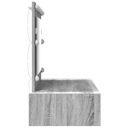 Schminktisch mit Schubladen Grau 100 x 40 x 70 cm Holzwerkstoff