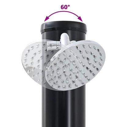 Außen Solardusche Schwarz 217 cm PVC und Aluminium