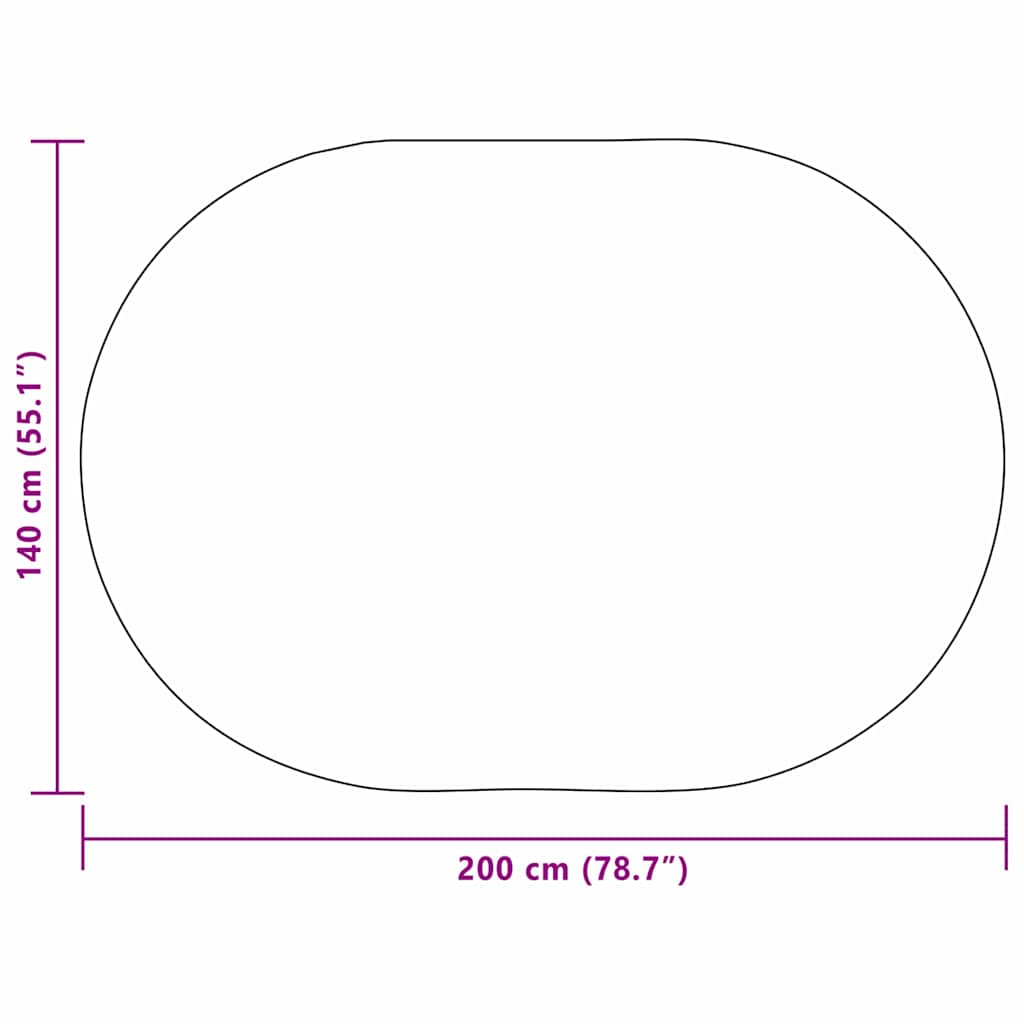 Teppich ZIZUR Braun 200 x 140 cm Polypropylen