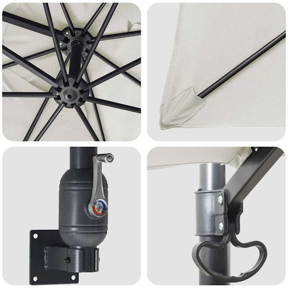 Garten-Sonnenschirm Sand 248,5 x 247,5 x 160 cm