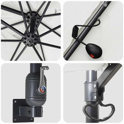 Garten-Sonnenschirm Sand 248,5 x 247,5 x 160 cm