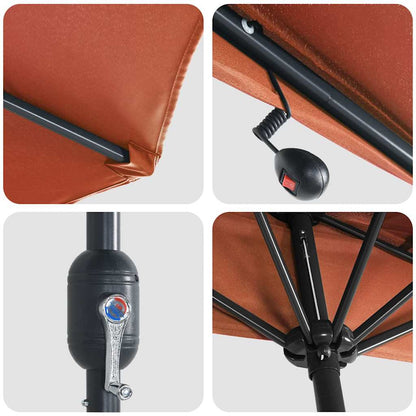 Garten-Sonnenschirm Terrakotta 294 x 150 x 223 cm