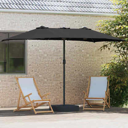 Garten-Sonnenschirm Schwarz 385 x 209 x 244 cm