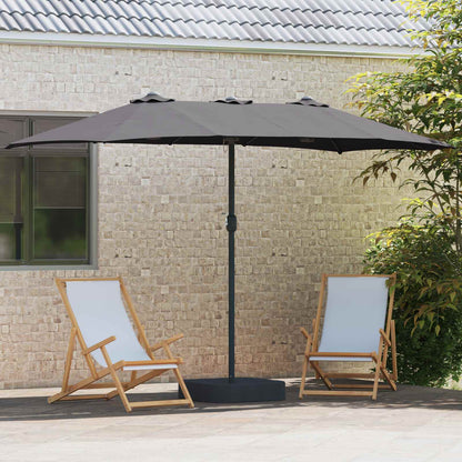 Garten-Sonnenschirm Anthrazit 385 x 209 x 244 cm Polyester