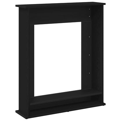 Kaminumrandung Schwarz Eichen-Optik 75x20x87,5 cm Holzwerkstoff