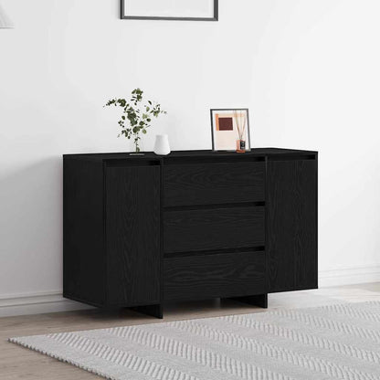 Sideboard Schwarz Eichen-Optik 120 x 41 x 75 cm Holzwerkstoff