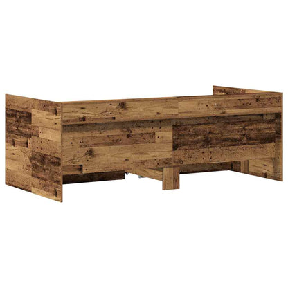 Tagesbett mit Kopfteil Altholz 90 x 200 cm Holzwerkstoff