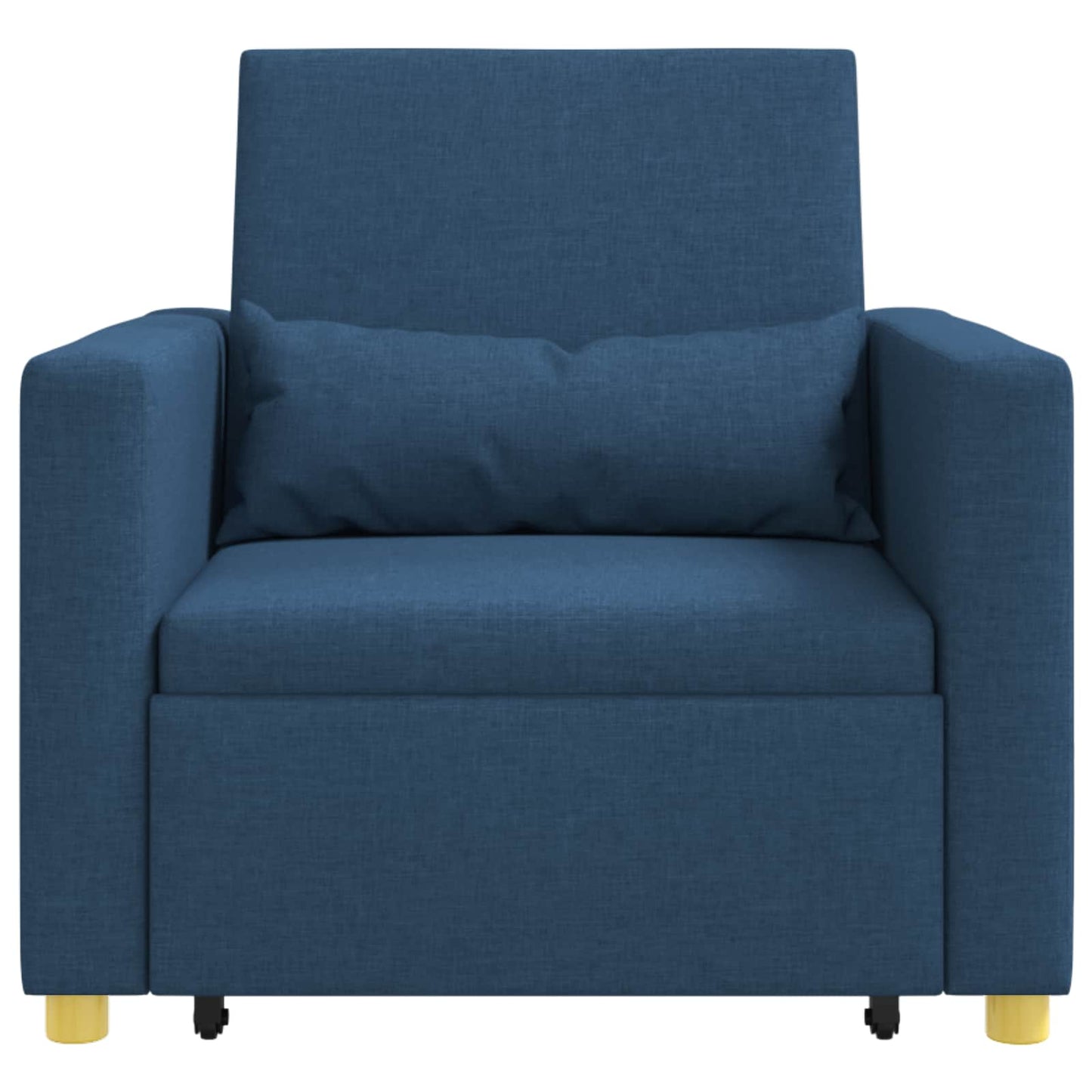 Ausziehbare Schlafcouch Einzel Blau 90 x 165 x 87 cm Stoff