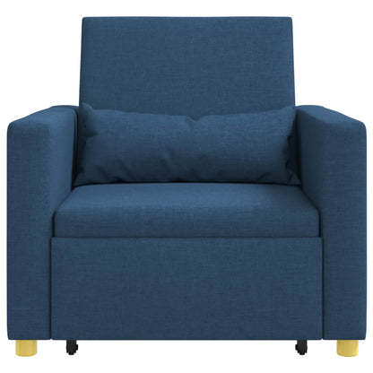 Ausziehbare Schlafcouch Einzel Blau 90 x 165 x 87 cm Stoff