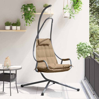 Hängendes Ei-Stuhl Taupe 94 x 107 x 196,5 cm Stahl