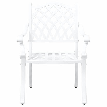 Gartenstuhl 2 pcs Weiß 56 x 55 x 92,5cm Aluminium