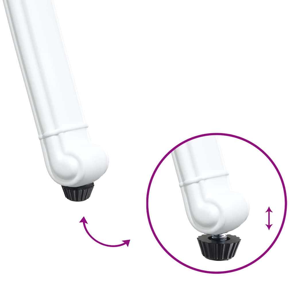 Gartenstuhl 2 pcs Weiß 56 x 55 x 92,5cm Aluminium