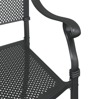 Gartenstuhl 2 pcs Schwarz 55 x 55 x 92,5cm Aluminium