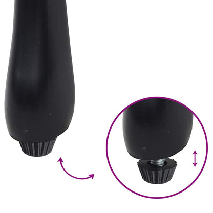 Gartenstuhl 2 pcs Schwarz 39 x 40 x 87cm Aluminium