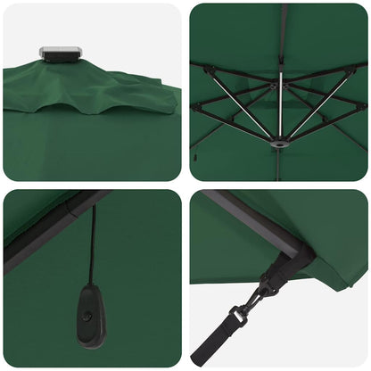 Sonnenschirm Grün 286 x 284 x 270 cm Aluminium und Polyester