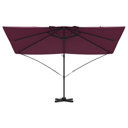Sonnenschirm Bordeauxrot 351 x 250 x 260 cm