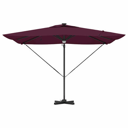 Roma Parasol Rot 286 x 284 x 270 cm Aluminium und Polyester