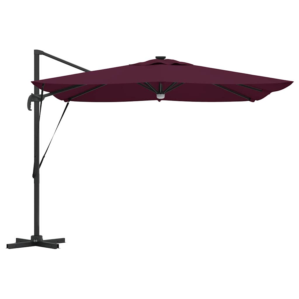 Roma Parasol Rot 286 x 284 x 270 cm Aluminium und Polyester
