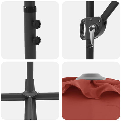 Sonnenschirm Terrakotta 372 x 198 x 243 cm