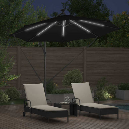 Sonnenschirm Schwarz 294 x 294 x 248 cm Polyester und Aluminium