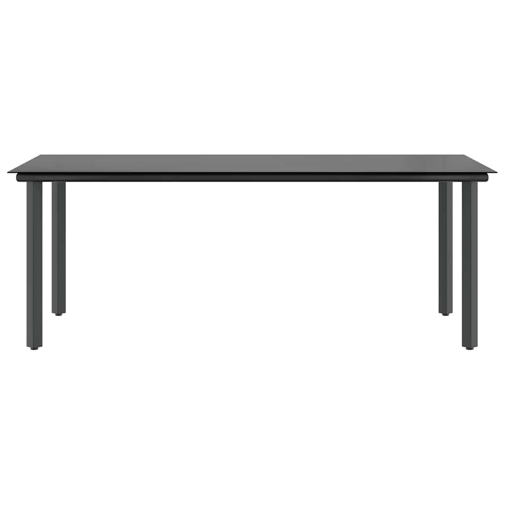 7-tlg. Garten-Essgruppe mit Kissen Grau Poly Rattan Glas