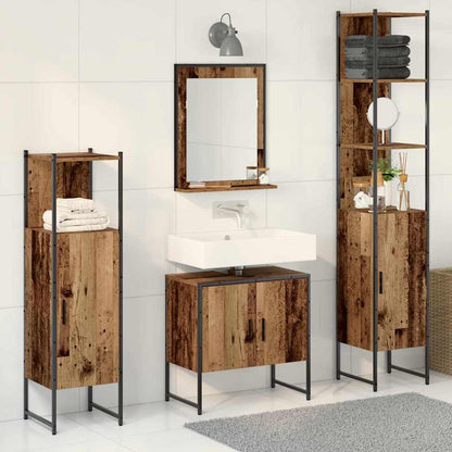 Badezimmermöbel Set mit Speicher 4 pcs Braun 33 x 33 x 185.5 cm