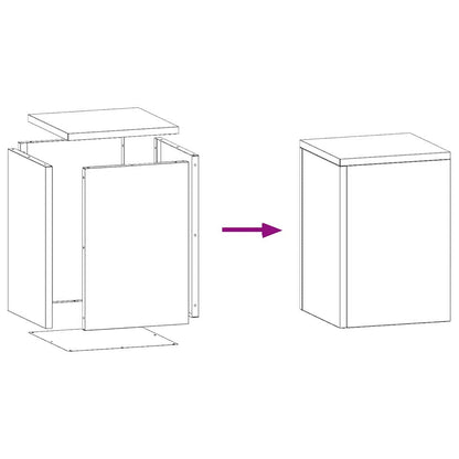 Pflanzenständer 2 pcs Anthrazit 24 x 24 x 35 cm Stahl
