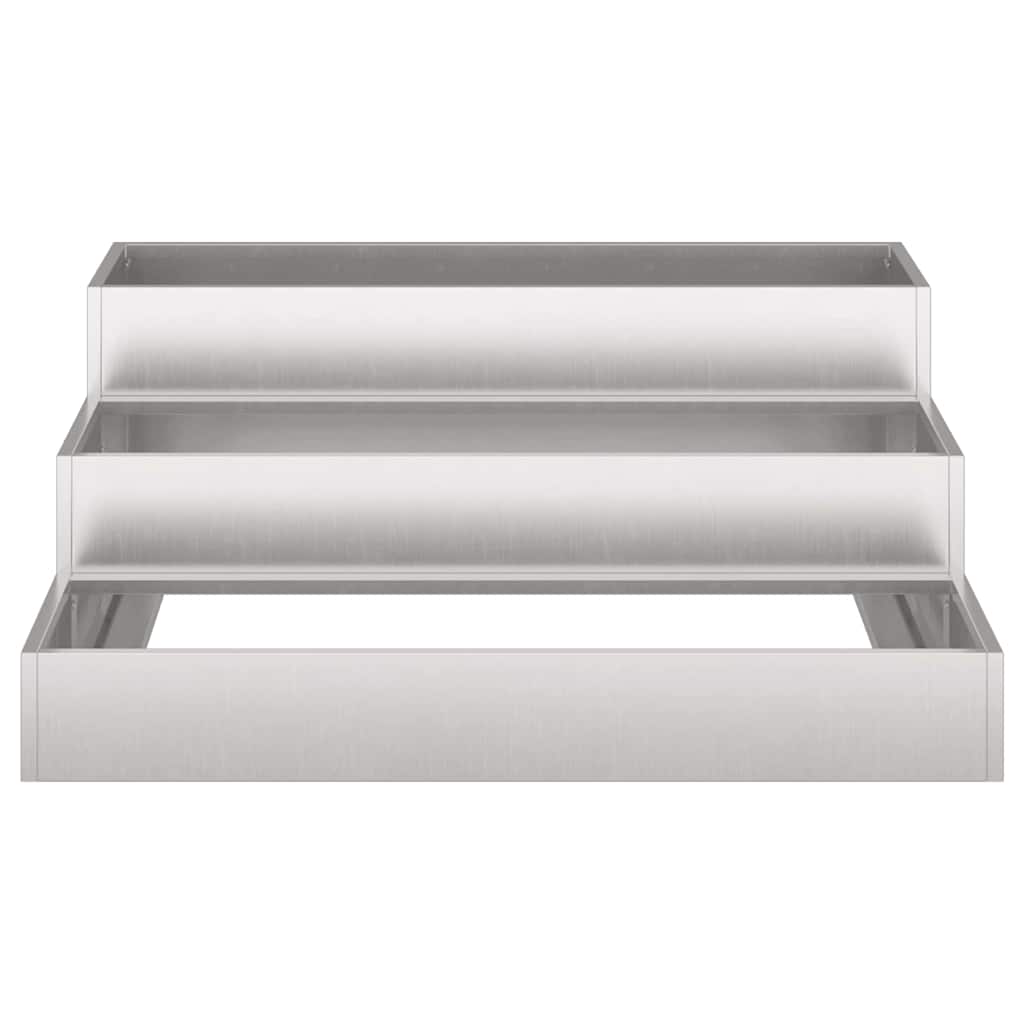 Garten-Pflanzgefäß Silber 90 x 90 x 35 cm Edelstahl