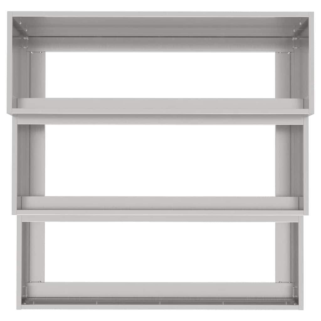 Garten-Pflanzgefäß Silber 90 x 90 x 35 cm Edelstahl