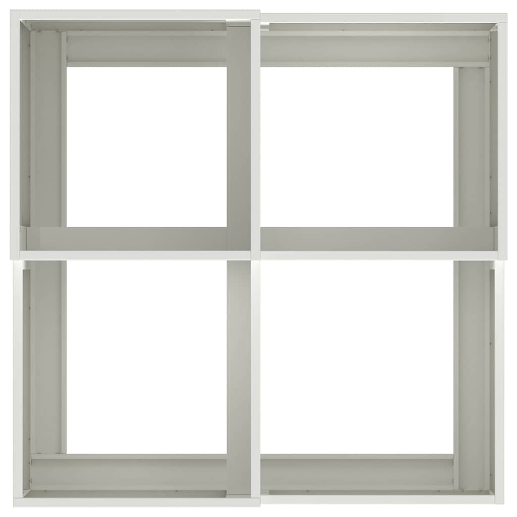 Gartenblumentopf Weiß 80 x 80 x 48 cm Stahl