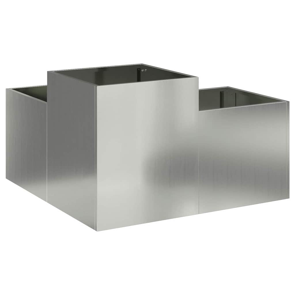 Gartenblumentopf Silber 100 x 100 x 48 cm Verzinkter Stahl