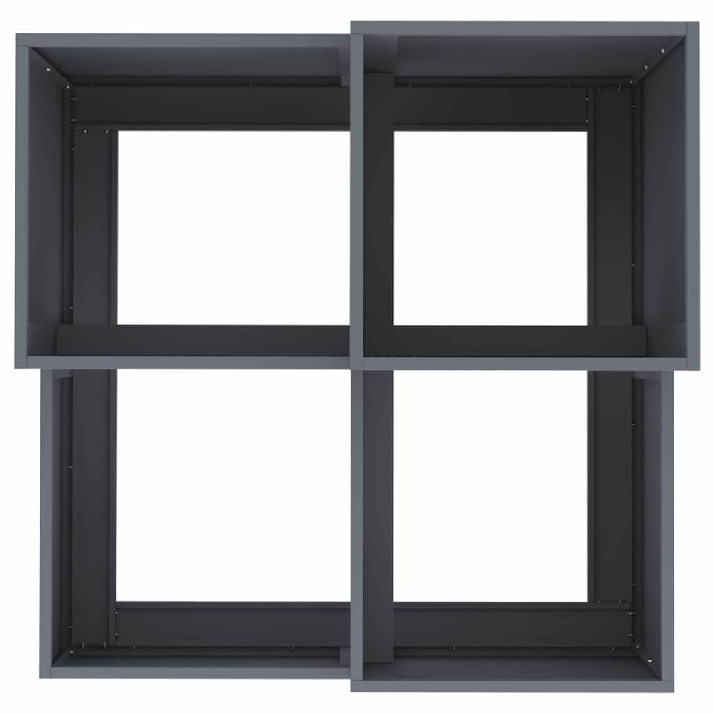 Gartenblumentopf Anthrazit 100 x 100 x 60 cm Stahl