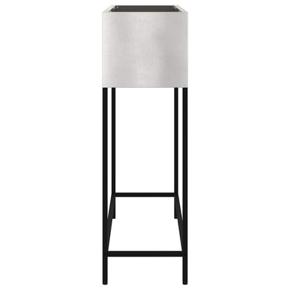 Hochbeet Gartenpflanzer Silber 100 x 26 x 82 cm Edelstahl