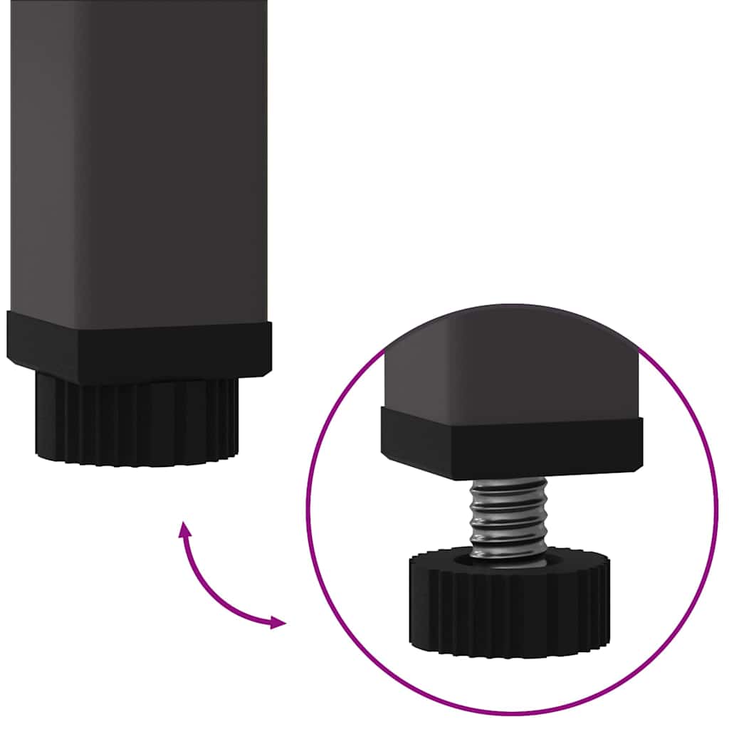 Hochbeet Gartenpflanzer Schwarz 60 x 26 x 45 cm Stahl