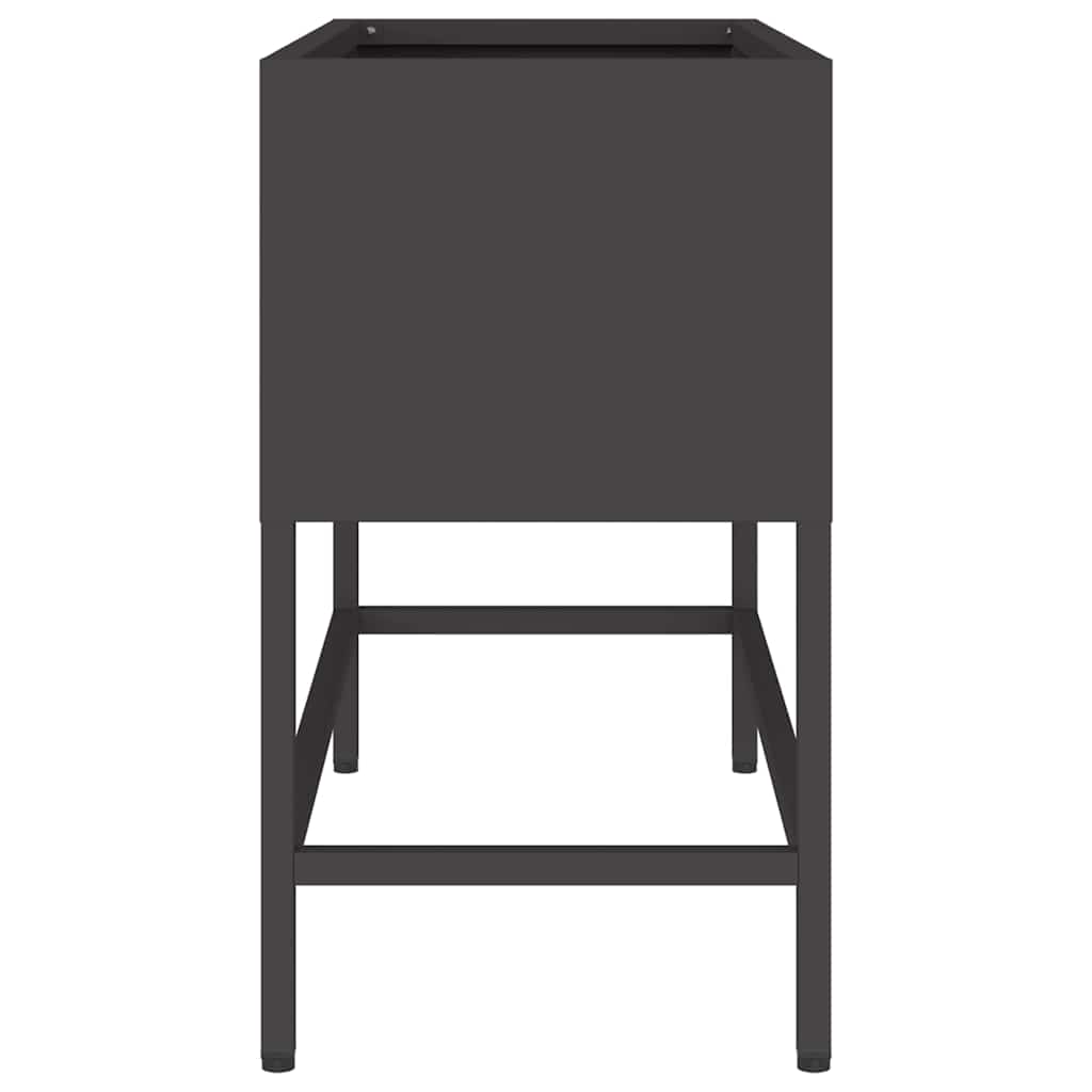 Hochbeet Gartenpflanzer Schwarz 60 x 26 x 45 cm Stahl