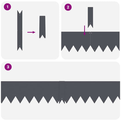 Raseneinfassung 10 pcs Anthrazit 100 x 0,05 x 20 cm