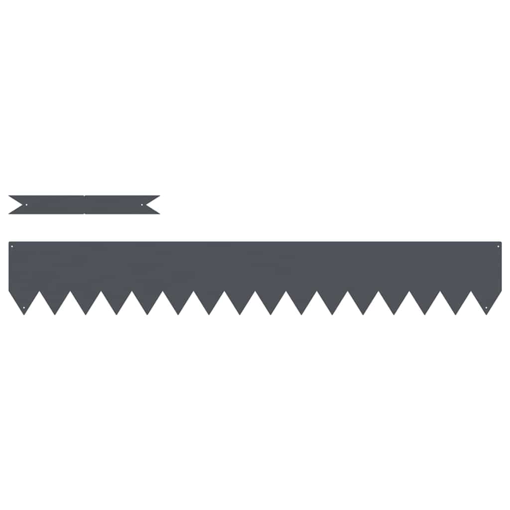 Raseneinfassung 30 pcs Anthrazit 100 x 0,05 x 20 cm