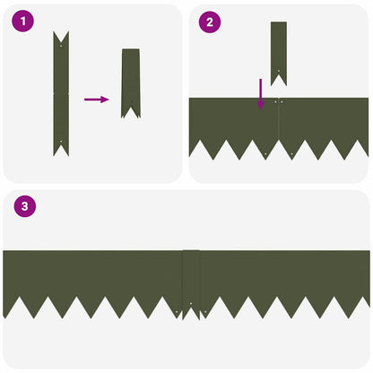 Raseneinfassung 10 pcs Olive Grün 100 x 0,05 x 20 cm